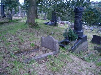 grave of Constance Elliot/Cooper r/h curbstone Blackburn Cemetery