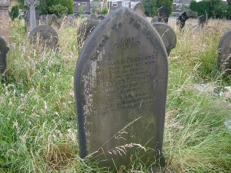 grave of William and Ellen Prescott, St Nicholas, Sutton
