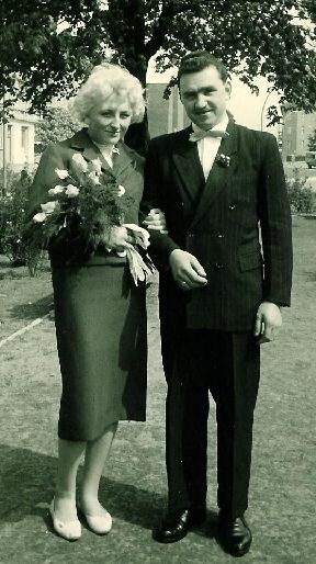 marriage Roland Richter and Rosemarie Hoeher 1959